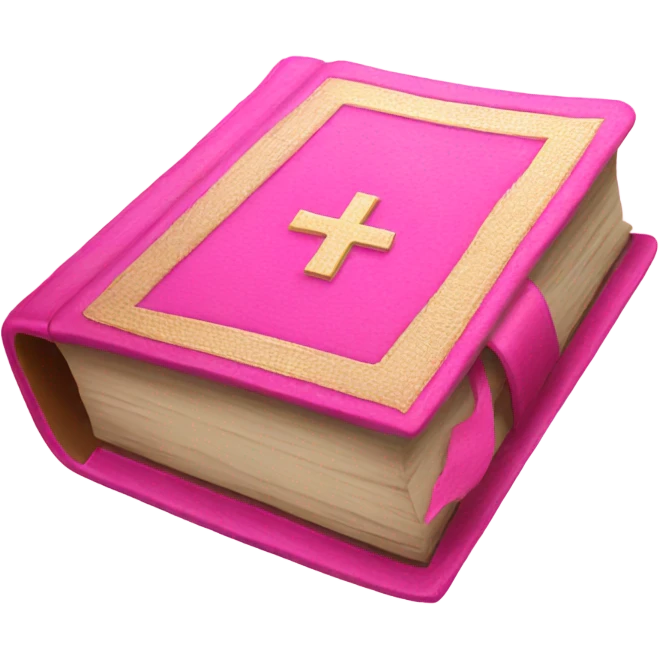 Pink bible emoji