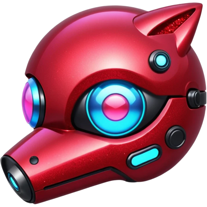 red glitter cyberpunk emoji