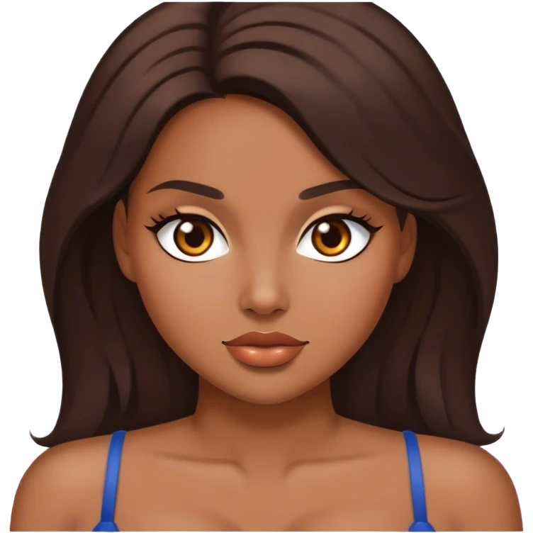 Beautiful Buxom brunette back booty sfw emoji