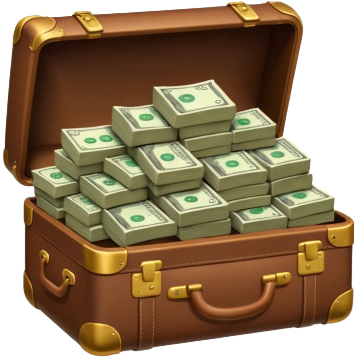 maleta con dinero emoji