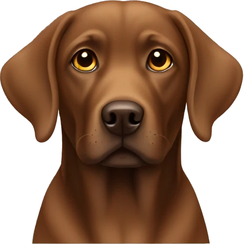 Brown Labrador short legs emoji