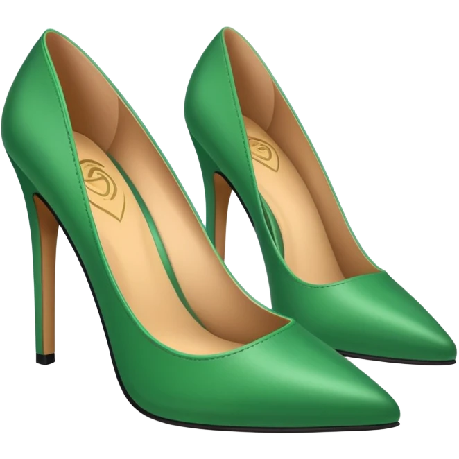 super realistic green heels emoji