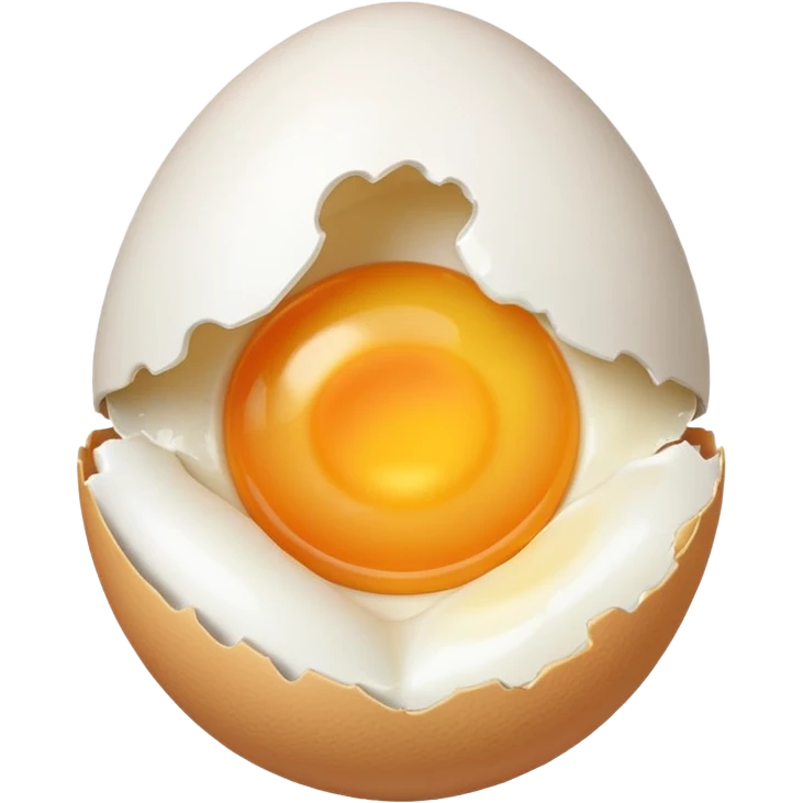 Cracked egg with no yolk emoji
