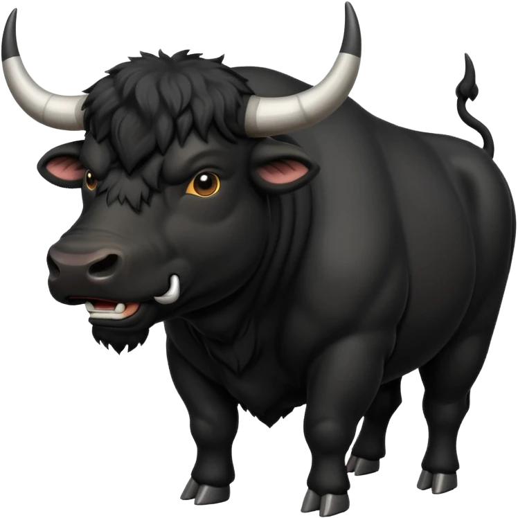 Black bull emoji