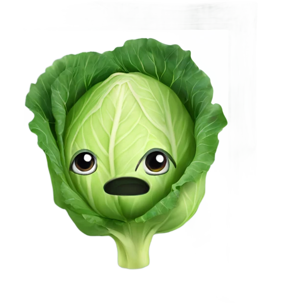 cabbage inside the mirror emoji