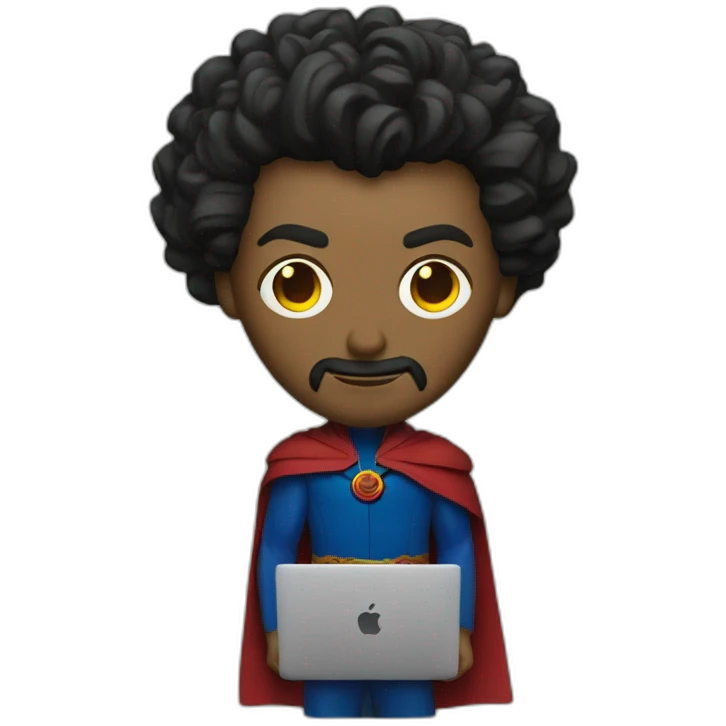 Dr Strange with macbook emoji