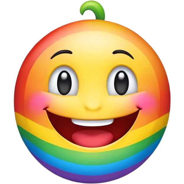 Rainbow smile face  emoji