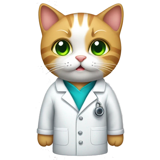 cat in lab coat emoji