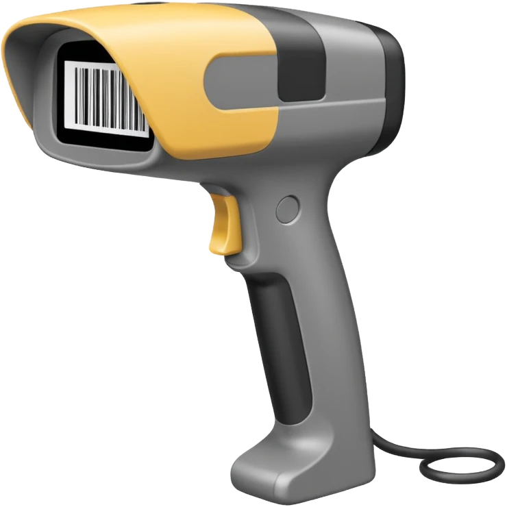 barcode scanner with barcode emoji