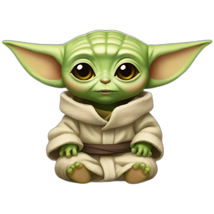 Yellow baby yoda emoji