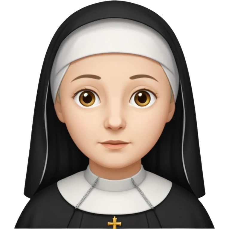 Catholic nun in traditional habit emoji