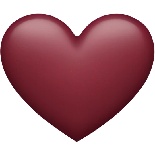 A burgundy heart ￼ emoji