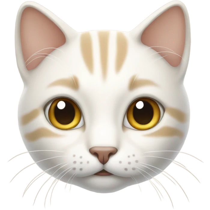 Beige white cat  emoji