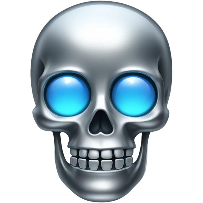 Skeleton made out of chrome  emoji