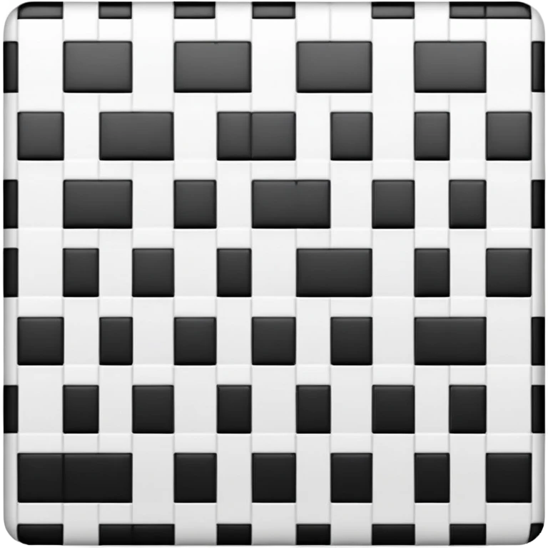 black and white checkered pattern emoji