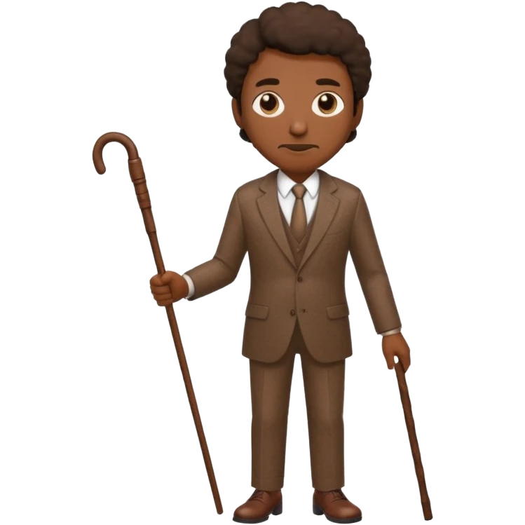 Just give me the clothes like a brown suit and a stick no peron wearing it  emoji