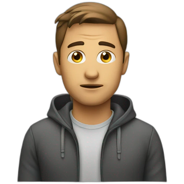 a man thinking emoji