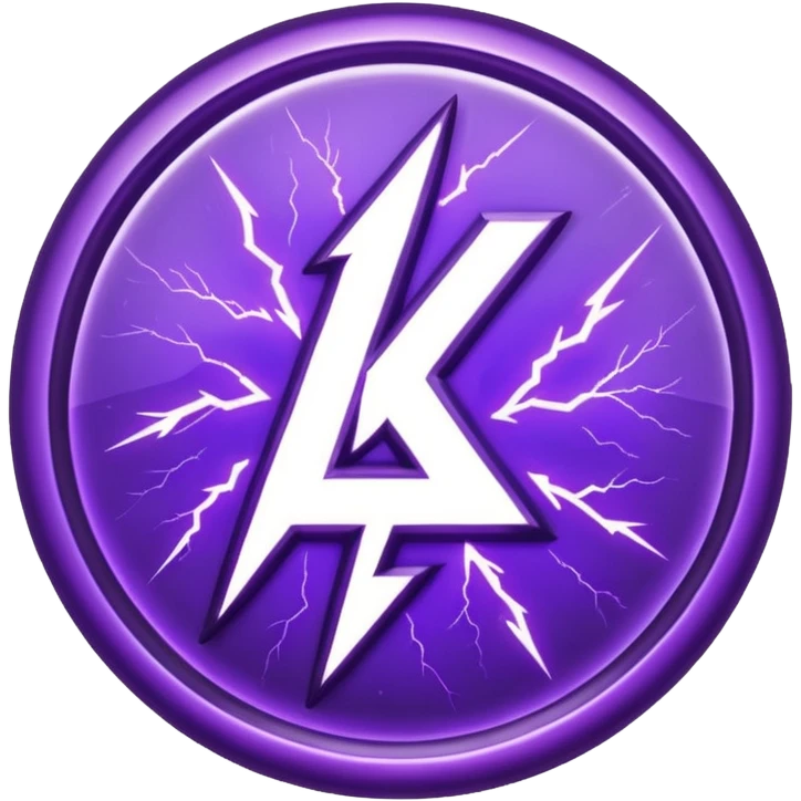Purple rune with lightning bolts emanating from it. emoji
