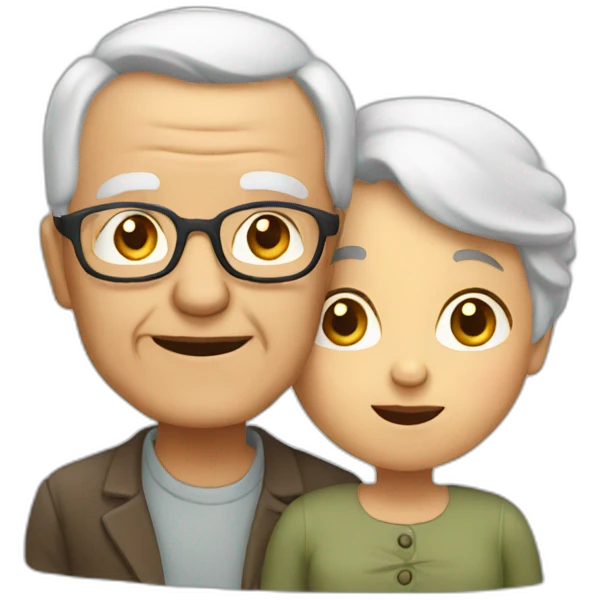 old grandmother and grandfather emoji