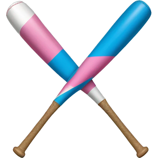 Transgender flag baseball bat emoji