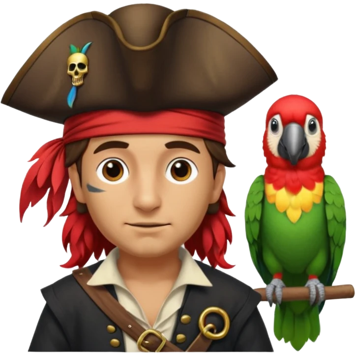 pirate and parrot emoji