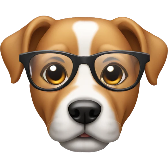 dog with glas emoji