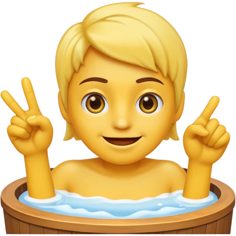 A smirking face emoji pointing at a hot tub emoji