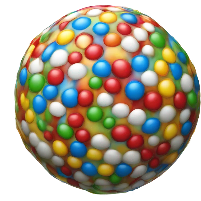 Person as a chewy jawbreaker emoji