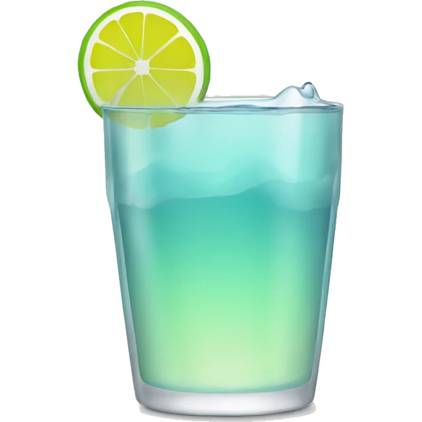 Vaso de agua con limón  emoji