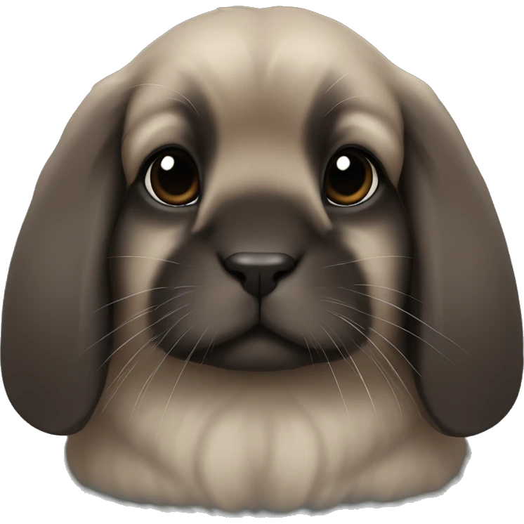 dark brown holland lop emoji