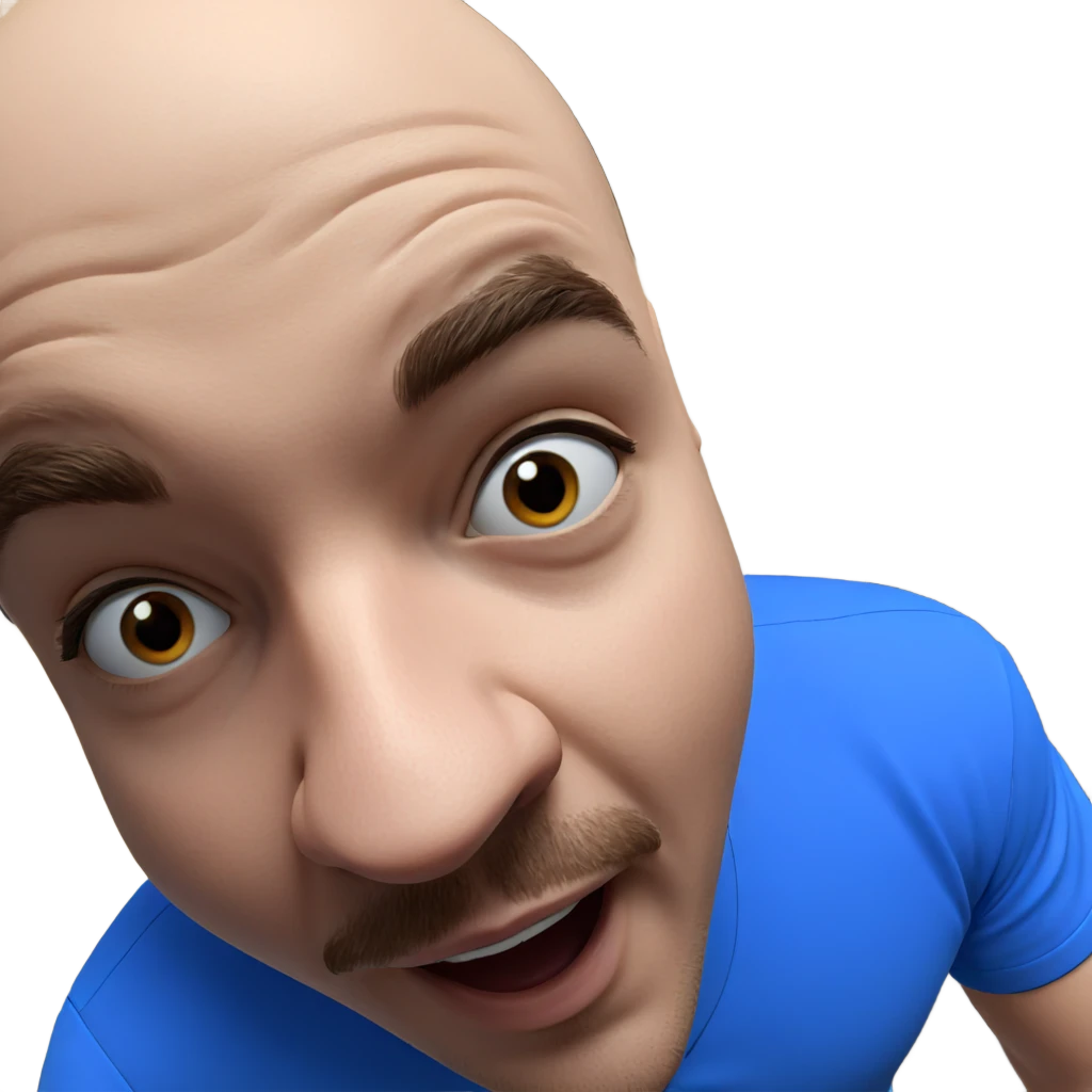 blue shirt male portrait emoji