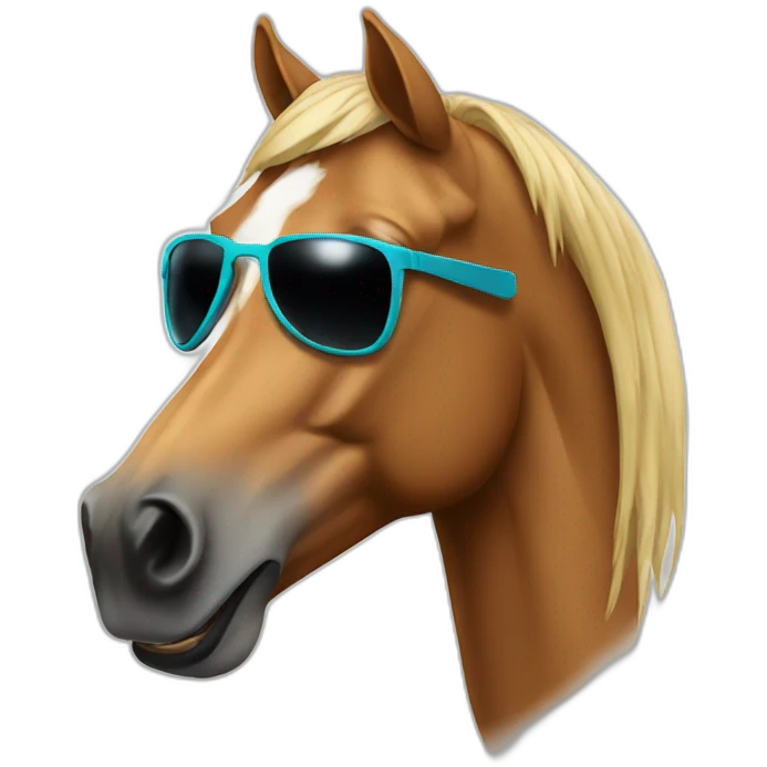 Horse with sunglasses emoji