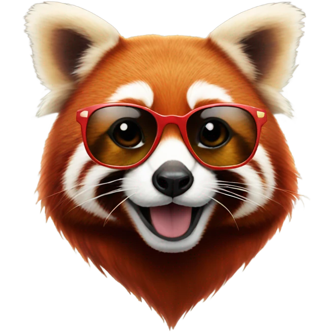 Red panda wearing sunglasses emoji
