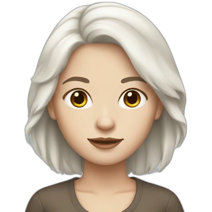arctic laptop woman with brown hair and pale skin emoji
