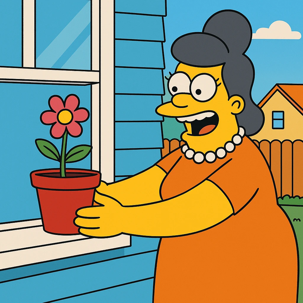 Windowsill – the flat area at the bottom of a window.
She placed a flower pot on the windowsill. emoji