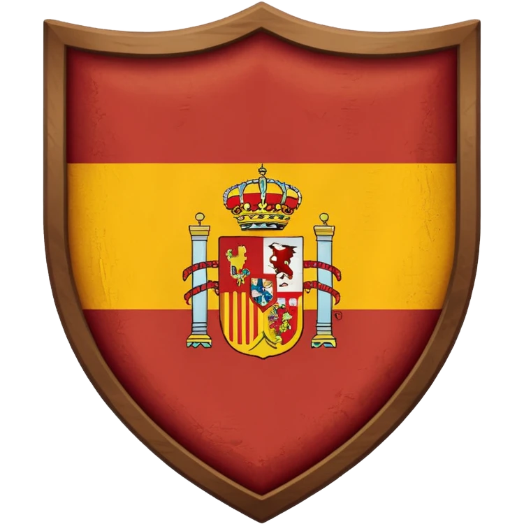 Bandera de españa tricolor actual con un águila marrón en el escudo emoji