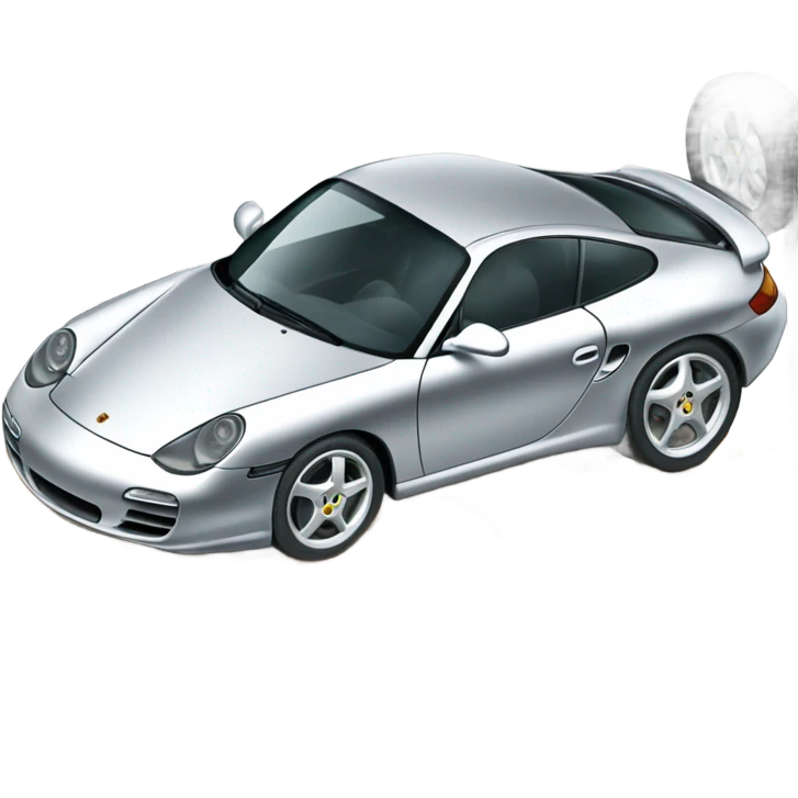 Silver Porsche 986 getting new tyres emoji