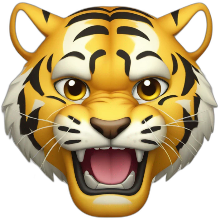 Angry yellow Tiger emoji