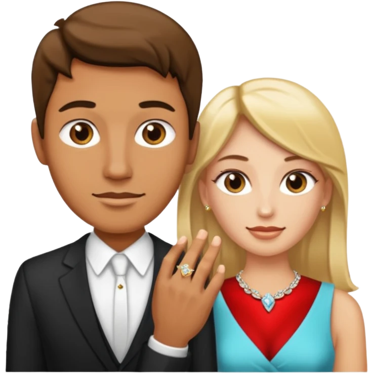 🤴🏻💍👸🏼 emoji