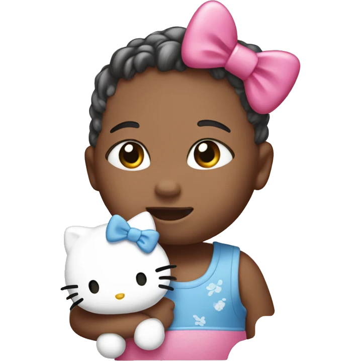 hello kitty with a baby emoji
