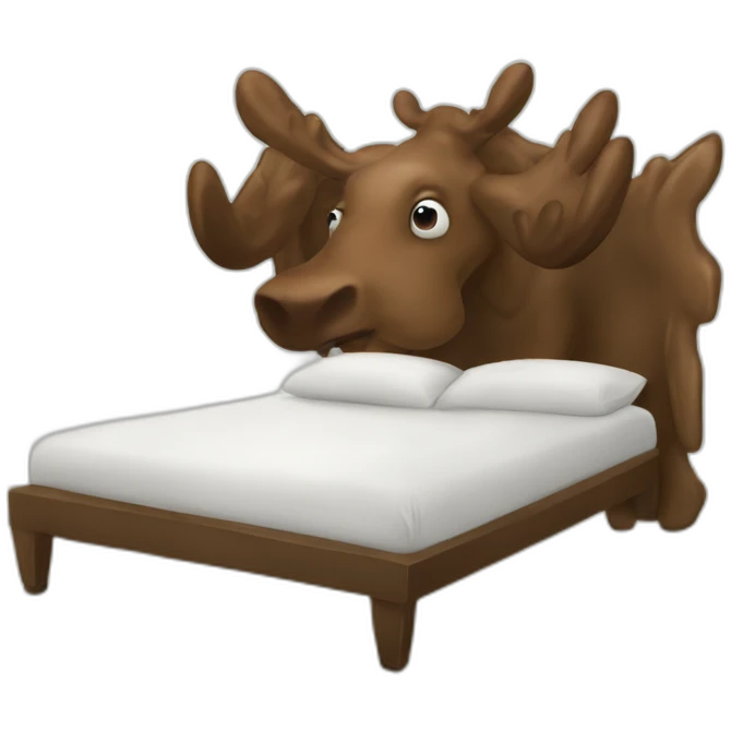 Moose shitting the bed emoji