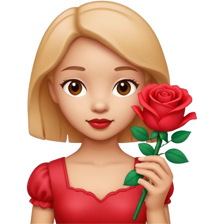 Girl with Rose toy emoji
