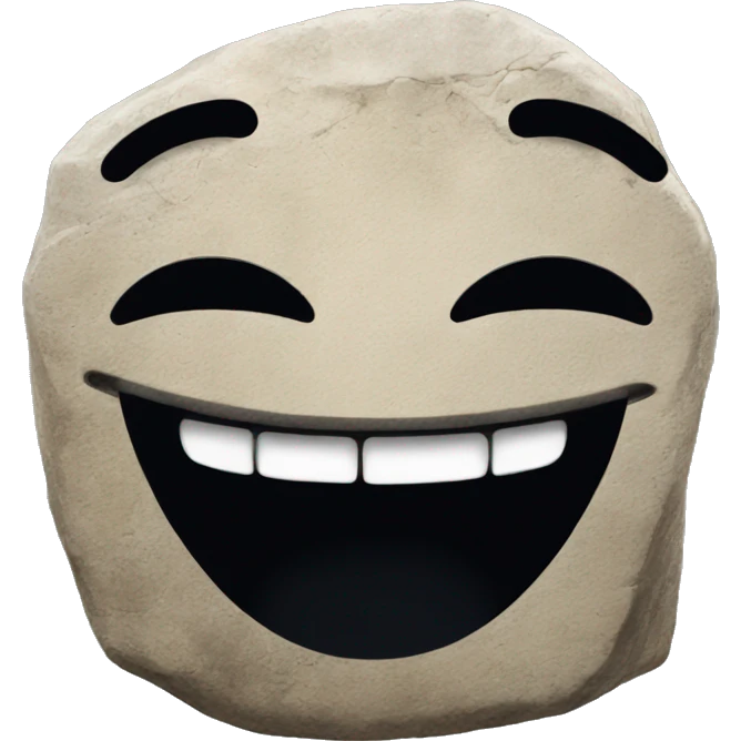 Stone laughing  emoji