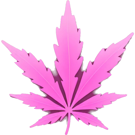 pink marijuana leaf emoji