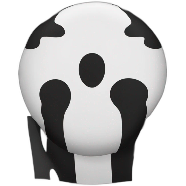 corsica flag white with black face in the center emoji
