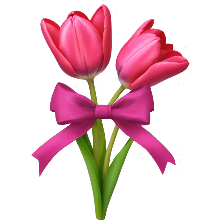 aesthetic tulips in a boquete with a bow  emoji