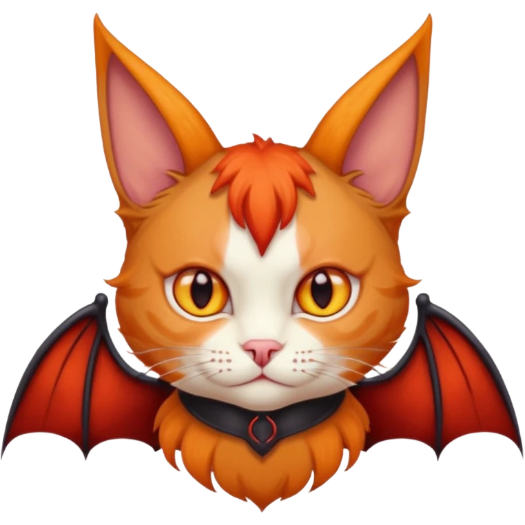 cat with red horns and bat wings emoji