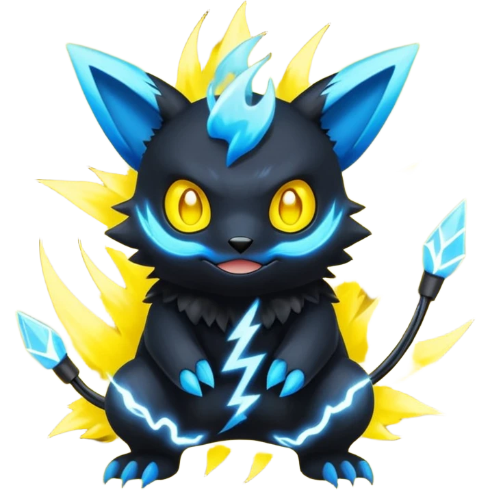 Elemental Dark-type-Electric-type natural Pokémon-Fakémon-creature emoji