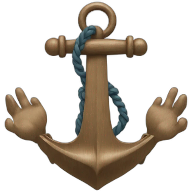 Anchor with two hands emoji