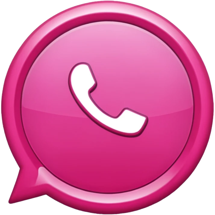 pink WhatsApp logo emoji